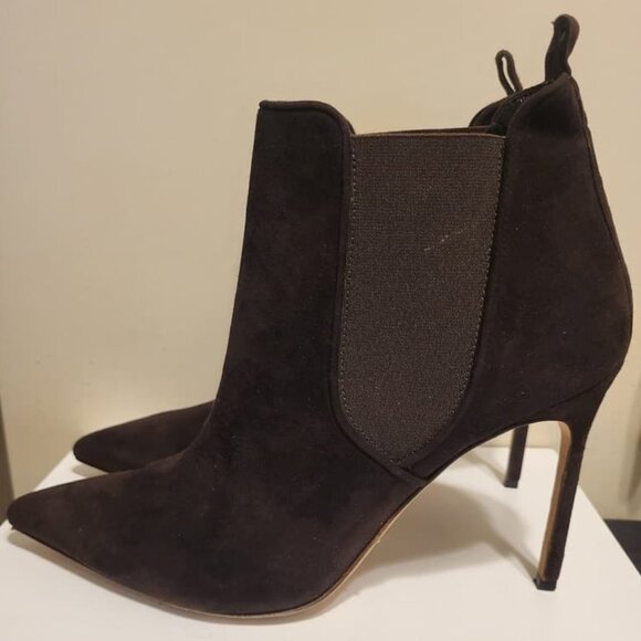 Brown Suede Ankle Boots - Picture 2 of 6
